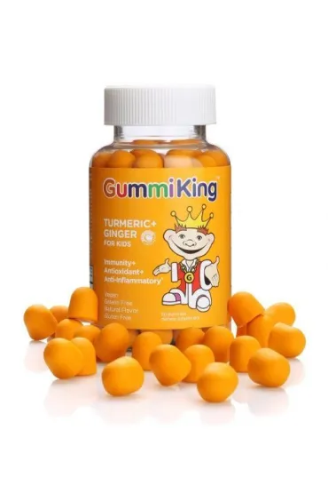 GummiKing Turmeric + Ginger for Kids - Kurkuma + Imbir dla dzieci suplement diety 60 szt.