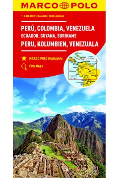 Mapa Marco Polo - Peru, Kolumbia, Wenezuela