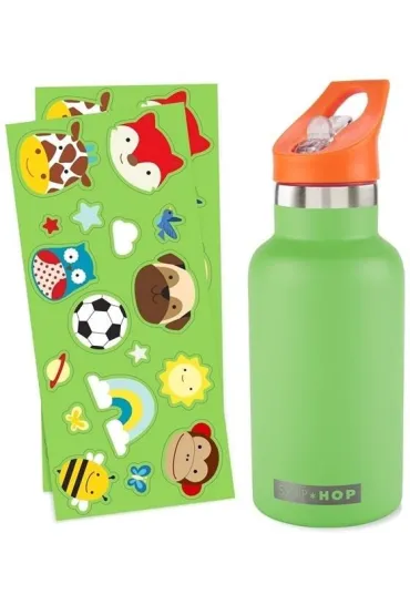 Skip Hop Butelka termiczna z naklejkami zielona 380 ml