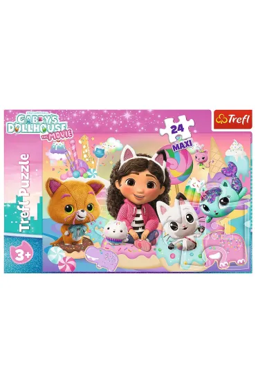 Puzzle 24 el. maxi Koci Domek Gabi, Koci �wiat Gabby Trefl