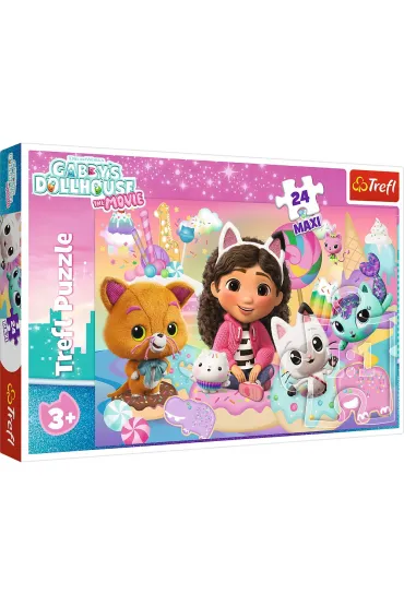 Puzzle 24 el. maxi Koci Domek Gabi, Koci �wiat Gabby Trefl