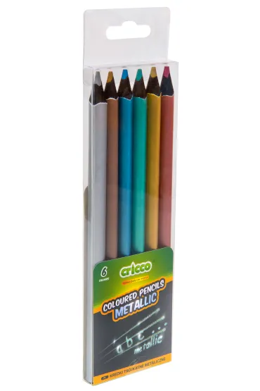 Cricco Kredki tr�jk�tne Jumbo metaliczne 6 szt.