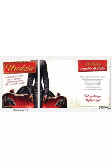 Stamp Karnet Grande + koperta wz�r nr 10 Urodziny