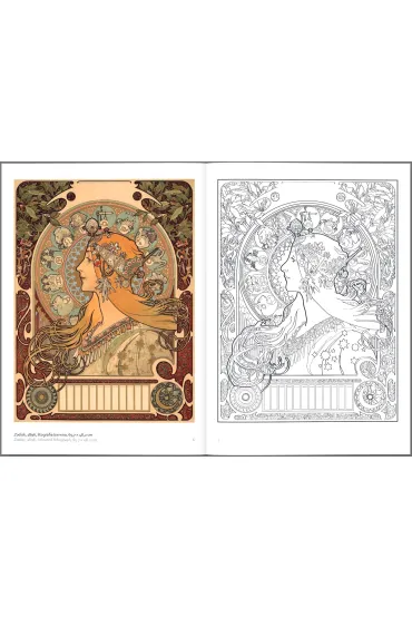 Alfons Mucha - zeszyt do kolorowania - Edyta Niemiec-Szywa�a