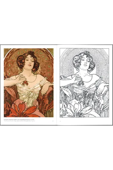 Alfons Mucha - zeszyt do kolorowania - Edyta Niemiec-Szywa�a