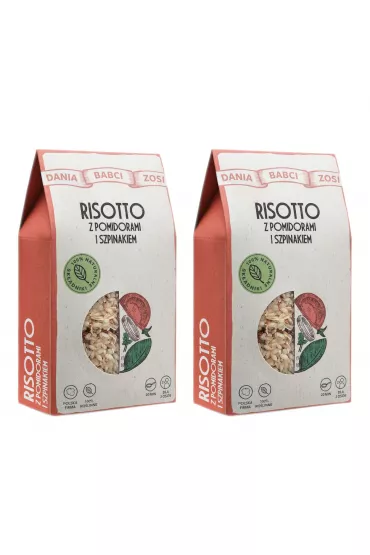 Dania Babci Zosi Risotto z pomidorami i szpinakiem Zestaw 2 x 180 g