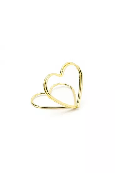 PartyDeco Stojaki na winietki serca z�oty 2.5cm