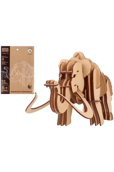Puzzle drewniane 3D mityczne mamut prehistoryczny Pro Kids