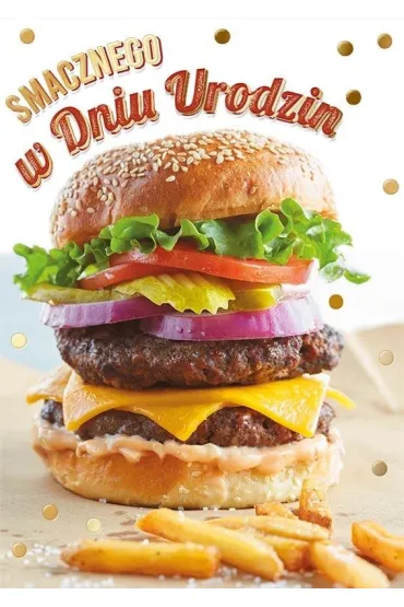 Kukartka Karnet PR-366 Urodziny Burger