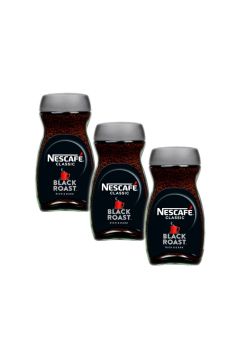 Nescafe Classic Black Roast Kawa rozpuszczalna Zestaw 3 x 200 g