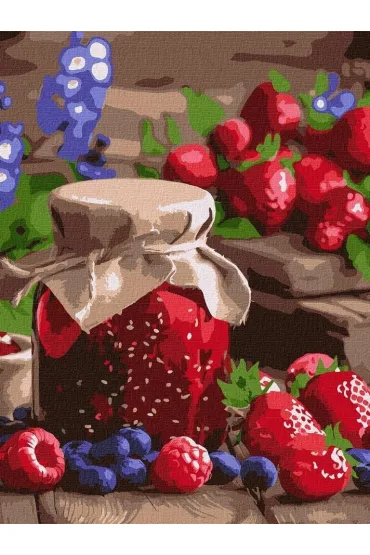 Ideyka Malowanie po numerach - D�em malinowy 30x40cm