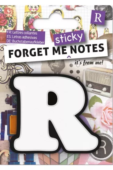 If Forget me sticky. Notes kart samoprzylepne litera R niebieski