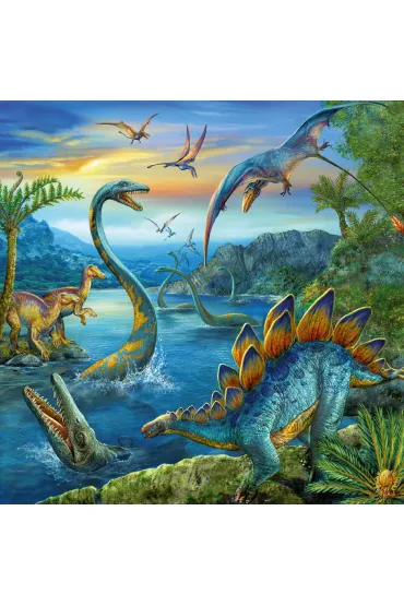 Puzzle 3x49 el. Fascynacja Dinozaurami Ravensburger