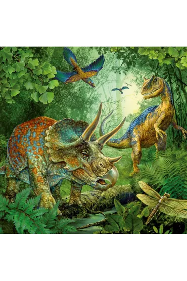 Puzzle 3x49 el. Fascynacja Dinozaurami Ravensburger