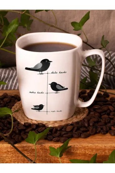 Nadwyraz.com Kubek ceramiczny bia�y Kawki