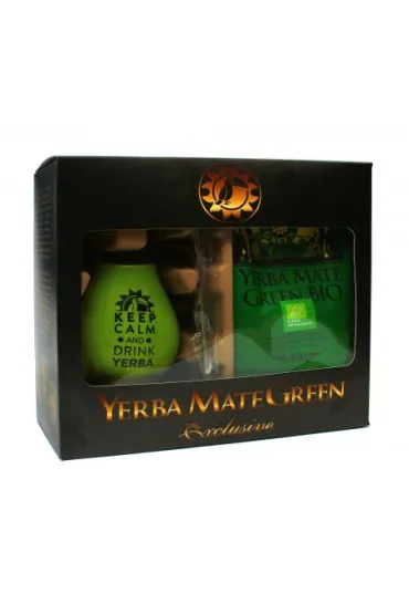 Organic Mate Green Zestaw Yerba Mate 400 g, matero, bombilla Bio