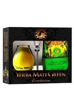Organic Mate Green Zestaw yerba mate, matero (losowy wzr), bombilla 850 g Bio