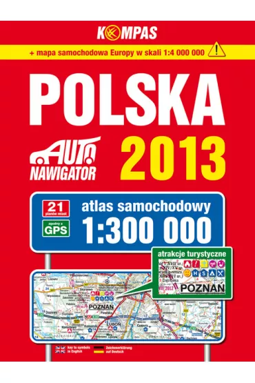 Atlas samochodowy Polska 1:300 000