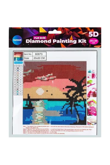Centrum Diamentowa mozaika - Pe�na - Beach 20x20cm