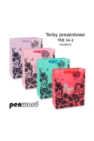 Penword Torebka prezentowa mix 32x26x12cm