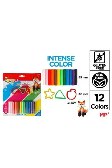 Mp Main Paper Plastelina 12 kolor�w + foremki