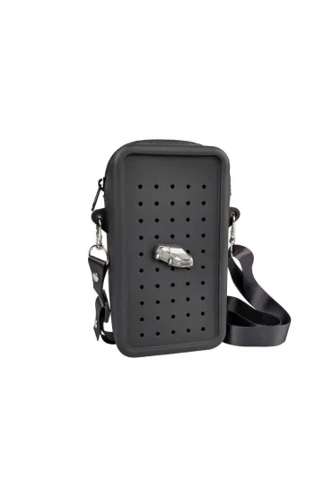 MFP Torebka crossbody silikon czarna + przypinka