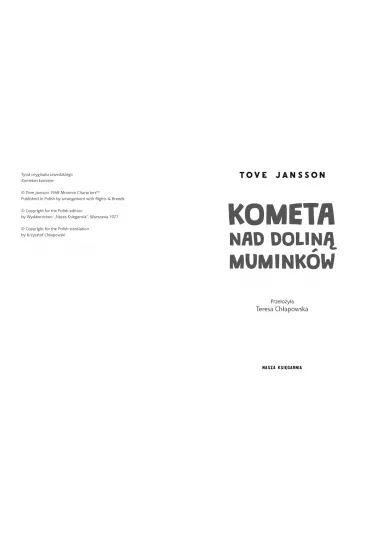 Kometa nad Dolin Muminkw - Tove Jansson