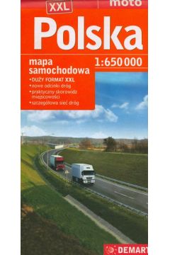 Polska. Mapa samochodowa 1:650 000