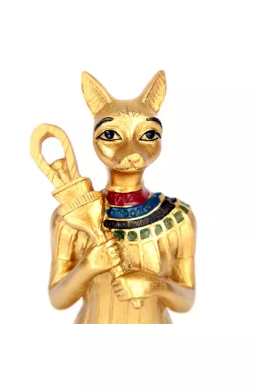 Bogini Bastet trzymaj�ca sistrum, figurka