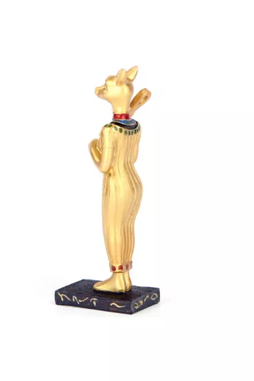 Bogini Bastet trzymaj�ca sistrum, figurka