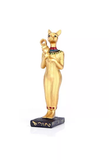 Bogini Bastet trzymaj�ca sistrum, figurka