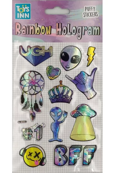 Stnux Naklejki rainbow hologram - Alien
