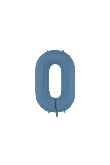 PartyDeco Balon foliowy cyfra 0 granat 86cm