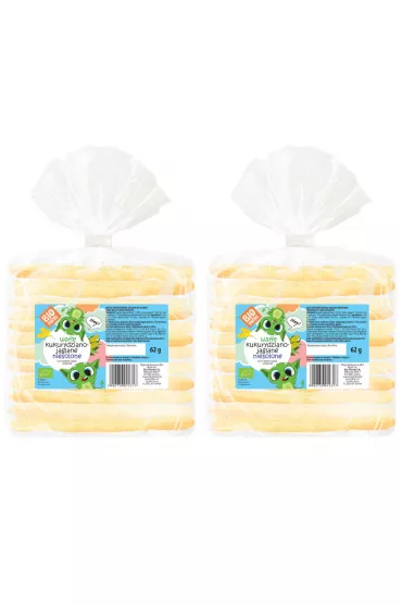 Biominki Wafle kukurydziano-jaglane niesolone Zestaw 2 x 62 g Bio