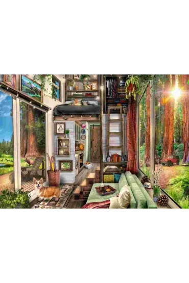 Puzzle 1000 el. Domek w lesie Ravensburger