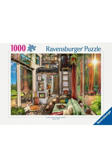 Puzzle 1000 el. Domek w lesie Ravensburger