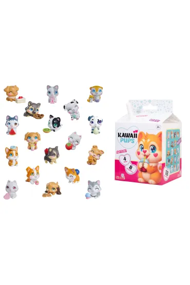 Figurka Kawaii Pups pieski 4 sztuki mix wzor�w