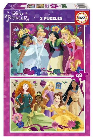 Puzzle 2x48 el. Ksi�niczki z bajek Disneya Educa