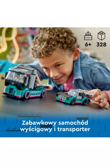 LEGO City Samoch�d wy�cigowy i laweta 60406
