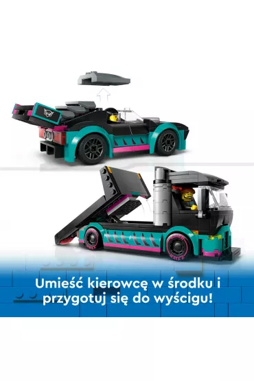 LEGO City Samoch�d wy�cigowy i laweta 60406