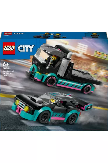 LEGO City Samoch�d wy�cigowy i laweta 60406