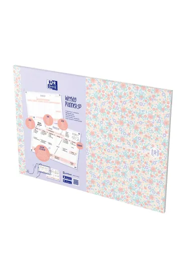 Oxford Flowers Planer tygodniowy A4 Floral 60 kartek