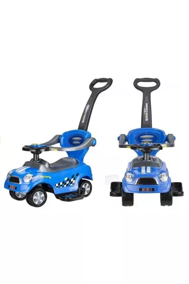 Je�dzik z prowadnic� niebieski LeanToys