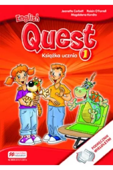 English Quest 1. Ksi��ka ucznia. J�zyk angielski. Podr�cznik wieloletni - Magdalena Kondro, Jeannette Corbett, Roisin O`Farell