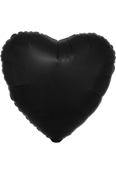 Amscan Balon foliowy Lustre Black serce 43cm
