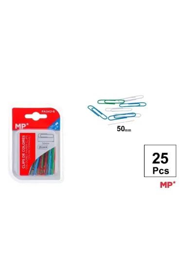 Mp Main Paper Spinacz biurowy kolorowe 50mm