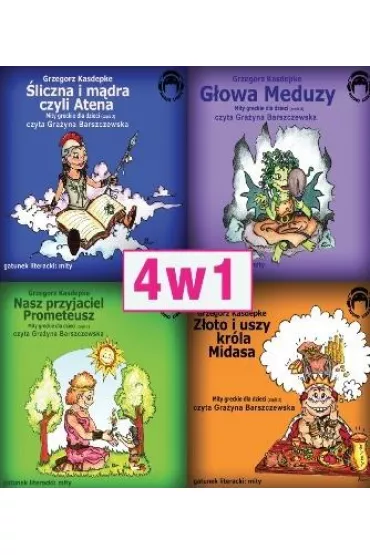 Audiobook 4w1 Mity greckie dla dzieci CD - Grzegorz Kasdepke