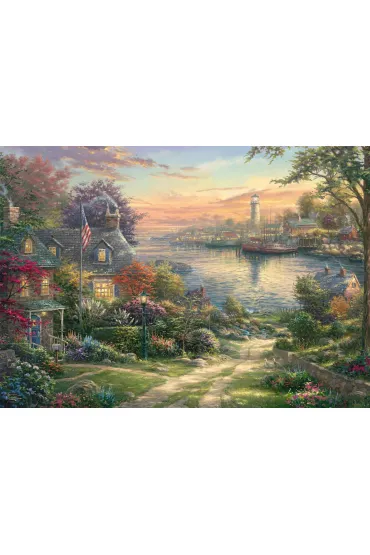 Puzzle 1000 Thomas Kinkade Port w Nowej Anglii/USA Schmidt