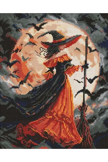 Ideyka Diamentowa mozaika - Czarownica 40x50cm