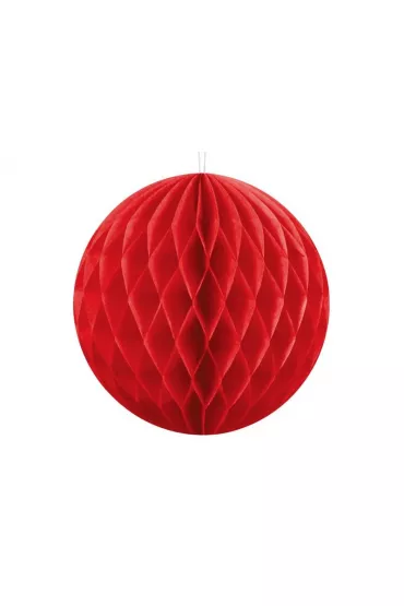 PartyDeco Kula bibu�owa czerwony 10cm